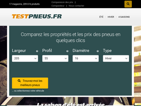 'testpneus.fr' screenshot