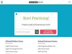 'testprep-online.com' screenshot