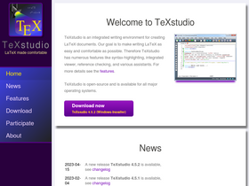 'texstudio.org' screenshot