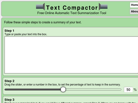'textcompactor.com' screenshot