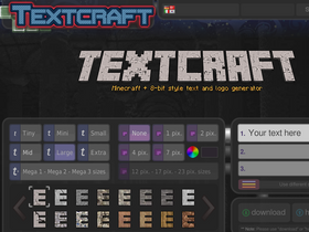 'textcraft.net' screenshot