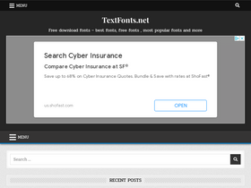 'textfonts.net' screenshot