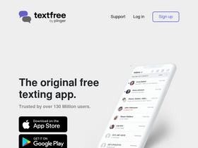 'textfree.us' screenshot