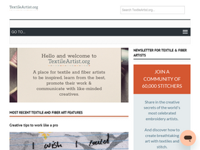 'textileartist.org' screenshot