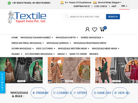 'textileexport.in' screenshot
