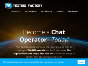 'textingfactory.com' screenshot