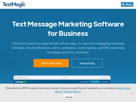'textmagic.com' screenshot