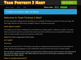 'tf2mart.net' screenshot
