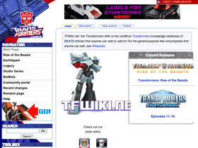 'tfwiki.net' screenshot