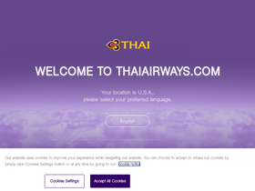 'thaiairways.com' screenshot