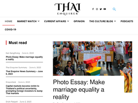 'thaienquirer.com' screenshot