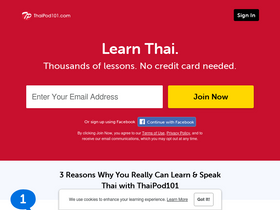 'thaipod101.com' screenshot