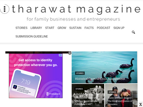 'tharawat-magazine.com' screenshot