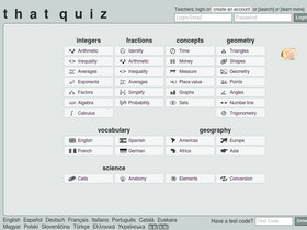 'thatquiz.org' screenshot