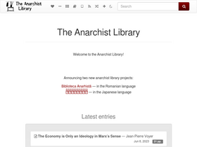 'theanarchistlibrary.org' screenshot