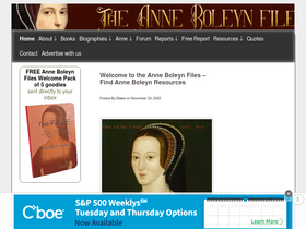 'theanneboleynfiles.com' screenshot