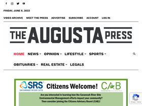 'theaugustapress.com' screenshot
