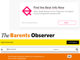 'thebarentsobserver.com' screenshot