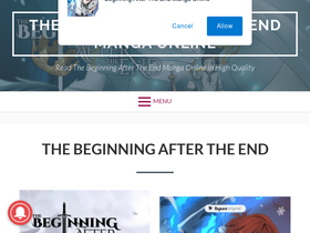 'thebeginningaftertheend-manga.com' screenshot