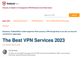 'thebestvpn.com' screenshot