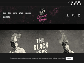 'theblackkeys.com' screenshot