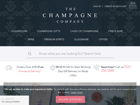 'thechampagnecompany.com' screenshot