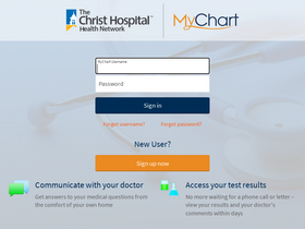 'thechristhospitalmychart.com' screenshot