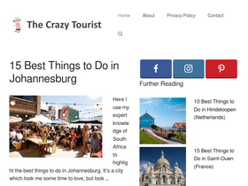 'thecrazytourist.com' screenshot