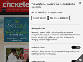'thecricketer.com' screenshot