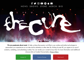 'thecure.com' screenshot