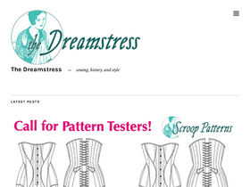 'thedreamstress.com' screenshot
