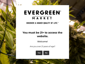 'theevergreenmarket.com' screenshot
