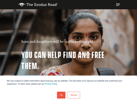 'theexodusroad.com' screenshot