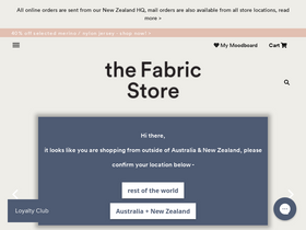 'thefabricstoreonline.com' screenshot