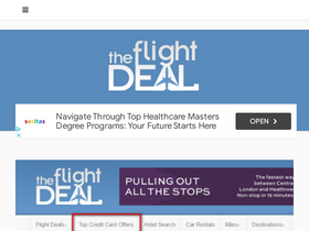 'theflightdeal.com' screenshot
