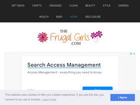 'thefrugalgirls.com' screenshot