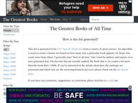 'thegreatestbooks.org' screenshot