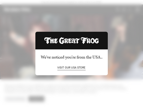 'thegreatfroglondon.com' screenshot