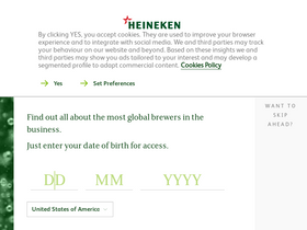 'theheinekencompany.com' screenshot