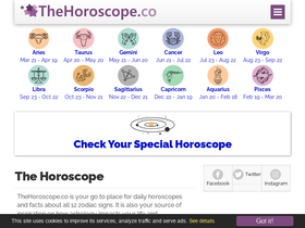 'thehoroscope.co' screenshot