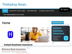 'thekipkopbeats.com' screenshot