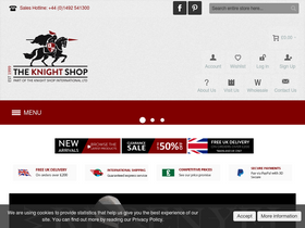 'theknightshop.com' screenshot