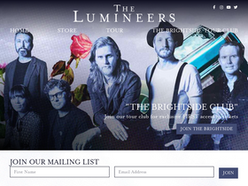 'thelumineers.com' screenshot