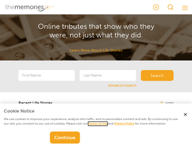 'thememories.com' screenshot