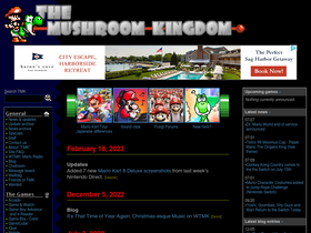 'themushroomkingdom.net' screenshot