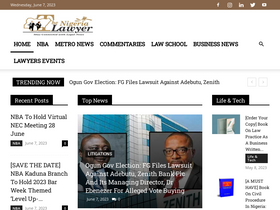 'thenigerialawyer.com' screenshot