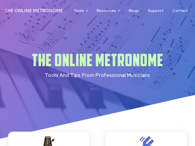 'theonlinemetronome.com' screenshot