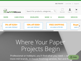 'thepapermillstore.com' screenshot