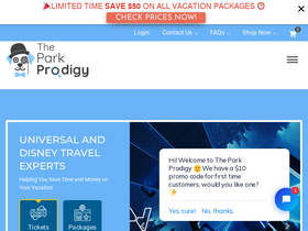 'theparkprodigy.com' screenshot