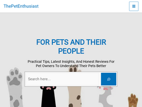 'thepetenthusiast.com' screenshot